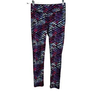 Ideology Women's L High Waisted Multicolor Geometric Ankle Active Yoga Leggings